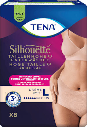 Silhouette Crème Schutzunterwäsche Größe L Plus TENA