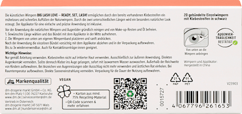 Künstliche Wimpern Big Lash Love Ready, Set, Lash! trend !t up