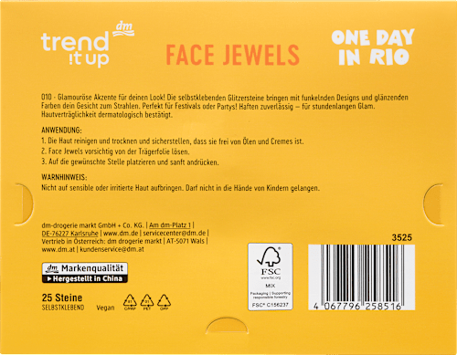 Gesichtssteine One Day In Rio 010 trend !t up