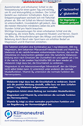 Melatonin + Magnesium 400 Tabletten 30 St Doppelherz