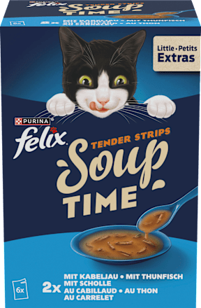Katzensnack Soup Tender Strips Fisch Felix