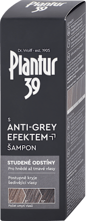 Šampón s Anti-Grey efektom pre hnedé až tmavé vlasy Plantur 39
