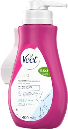 Haarentfernungscreme Körper & Beine Pumpspender sensitiv Veet