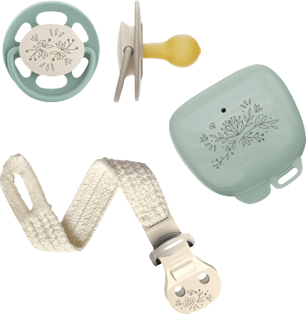 Schnuller Set salbei, von Geburt an 4tlg Nip