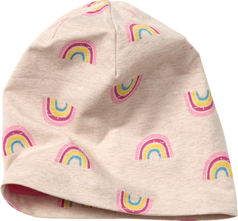 Beanie mit Regenbogen-Muster, beige, Gr. 54/55 ALANA