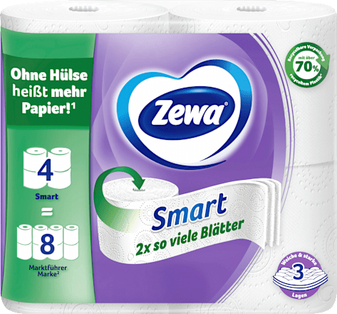 Toilettenpapier Smart 3-lagig (4x300 Blatt) Zewa