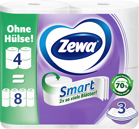 Toilettenpapier Smart 3-lagig (4x300 Blatt) Zewa