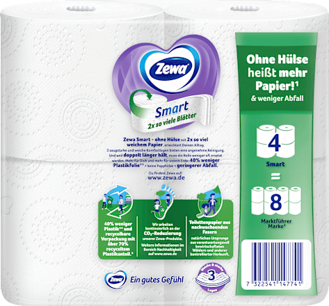 Toilettenpapier Smart 3-lagig (4x300 Blatt) Zewa