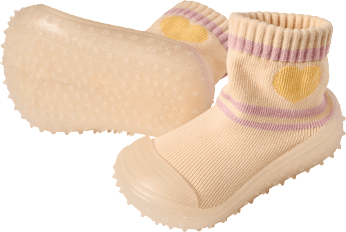 Abenteuer Socken, beige + lila, Gr. 23/24 PUSBLU