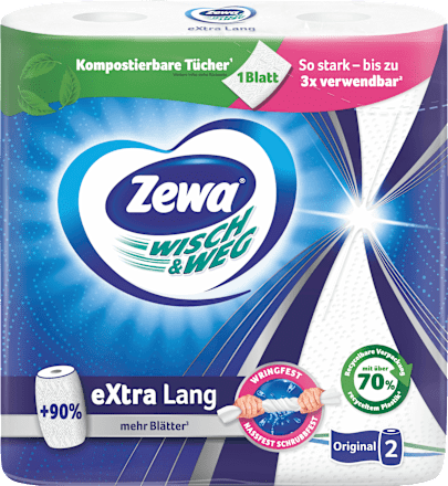 Küchenrolle Wisch&Weg eXtra Lang (2x86 Blatt) Zewa