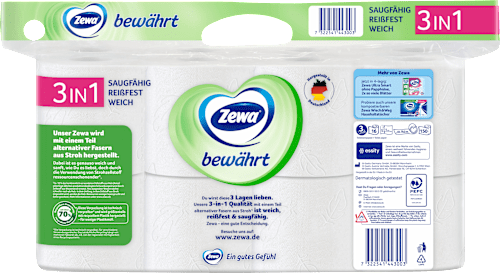Toilettenpapier bewährt 3-lagig (16x150 Blatt) Zewa
