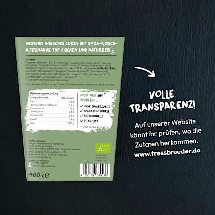 Tandoori Typ Chicken Curry mit Naturreis TRESSBRÜDER