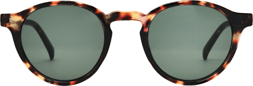 Sonnenbrille Erwachsene, braun geflecktes Gestell, runde Gläser SUNDANCE