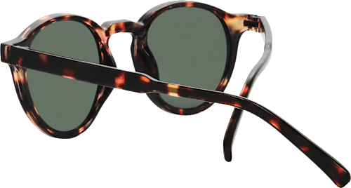 Sonnenbrille Erwachsene, braun geflecktes Gestell, runde Gläser SUNDANCE