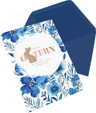 Grußkarte Ostern Holz Hase CACTUS