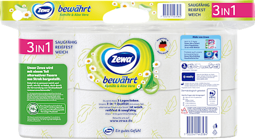 Toilettenpapier bewährt Kamille 3-lagig (16x150 Blatt) Zewa