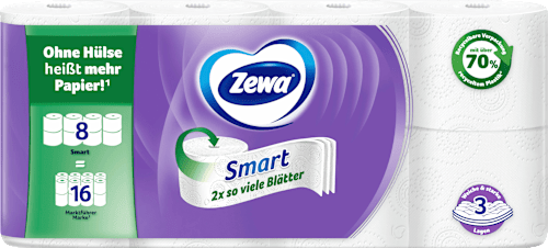 Toilettenpapier Smart 3-lagig (8x300 Blatt)  Zewa