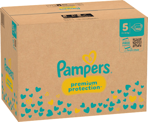 Windeln Premium Protection Gr.5 Junior (11-16 kg) Monatsbox Pampers