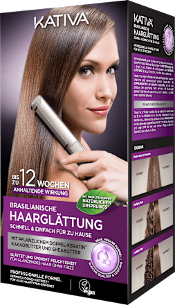 Brasilianische Haarglättung mit Doppel-Keratin KATIVA