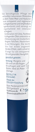 Augencreme mit Totes Meer Mineralien & Hyaluron Salthouse