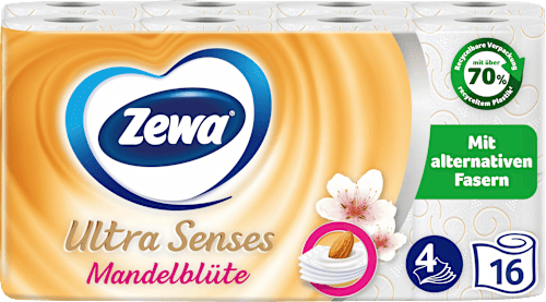Toilettenpapier Ultra Senses Mandelblüte 4-lagig (16x135 Blatt) Zewa