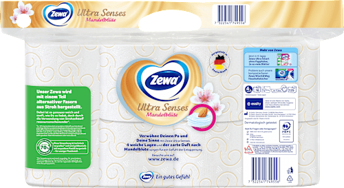 Toilettenpapier Ultra Senses Mandelblüte 4-lagig (16x135 Blatt) Zewa