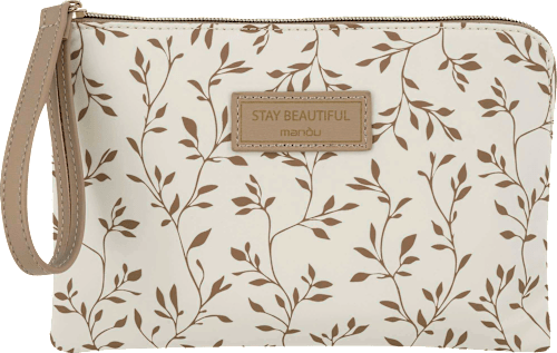 Kosmetiktasche creme Ranken mit Henkel "Stay Beautiful" Soapland