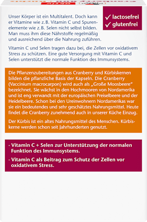 Cranberry +  Kürbis + Vitamin C + Selen Kapseln 30 St. Doppelherz