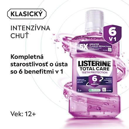 Ústna voda Total Care Teeth Protection Clean Mint Listerine