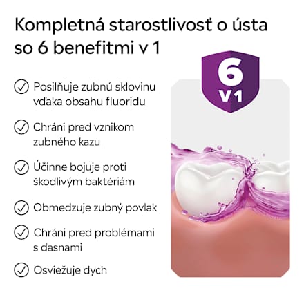 Ústna voda Total Care Teeth Protection Clean Mint Listerine