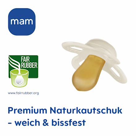 Schnuller Original Start Kautschuk, blau/grün, 0-2 Monate  mam