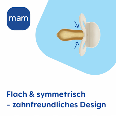 Schnuller Original Start Kautschuk, blau/grün, 0-2 Monate  mam