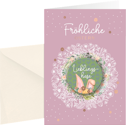 Grußkarte Ostern Magnet Hase CACTUS