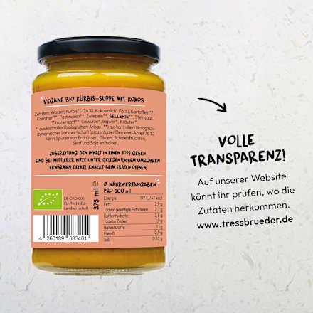 Suppe, Kürbis Kokos TRESSBRÜDER