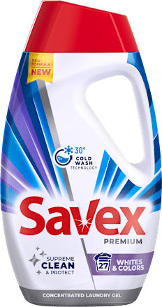 Гел за пране Premium Whites & Colors, 27 пранета Savex