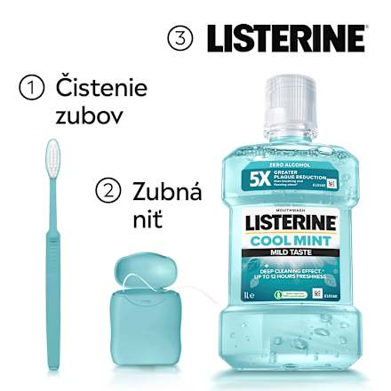 Ústna voda Cool Mint Mild Taste Listerine