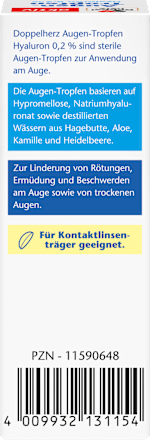 aktiv Augentropfen mit Hyaluron Doppelherz