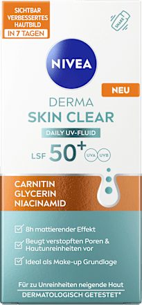 Gesichtscreme Fluid Derma Skin Clear LSF50+ NIVEA