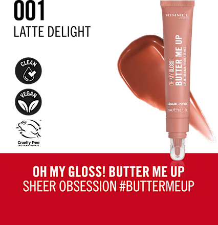 Balzam za usne Butter Me Up – 001 Latte Delight RIMMEL LONDON