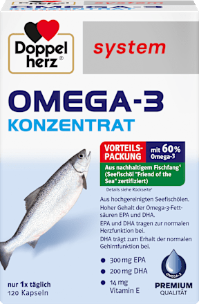 Doppelherz system Omega-3 Konzentrat Kapseln 120 St Doppelherz