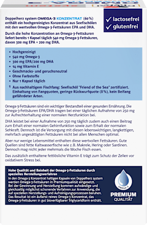 Doppelherz system Omega-3 Konzentrat Kapseln 120 St Doppelherz