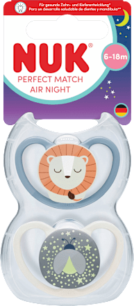 Schnuller Perfect Match Air Night Silikon, 6-18 Monate  NUK