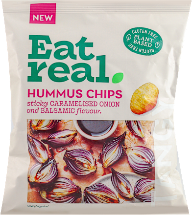 HUMMUS CHIPS - slani flips od leblebije sa ukusom karamelizovanog luka i sirćeta Eat Real