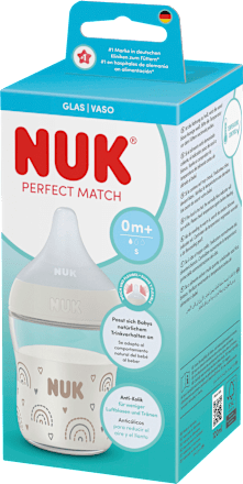 Babyflasche aus Glas Perfect Match weiß, von Geburt an, 120 ml NUK