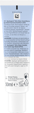 Sonnenfluid Gesicht, ultra sheer age shield, LSF 50 Neutrogena