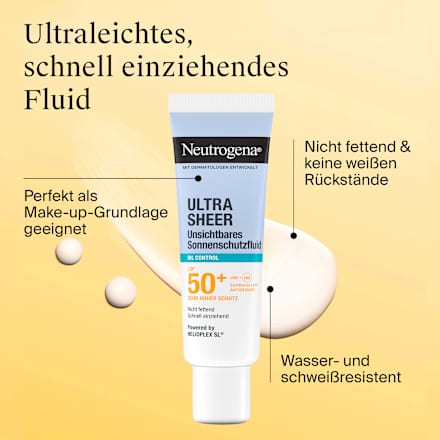 Sonnenfluid Gesicht, ultra sheer oil control, LSF 50+ Neutrogena