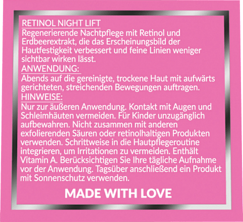 Nachtcreme Retinol Night Lift Power Tightening BIOVÈNE BARCELONA