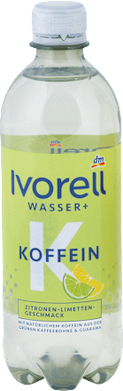 Osviežujúci sýtený nápoj Wasser + Koffein limetka a citrón Ivorell