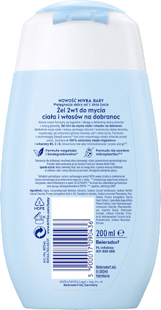 Żel 2w1 do mycia ciała i włosów na dobranoc NIVEA BABY