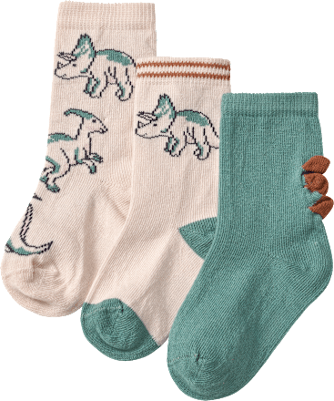 Socken mit Dino-Muster, beige + grün, Gr. 27/29 ALANA